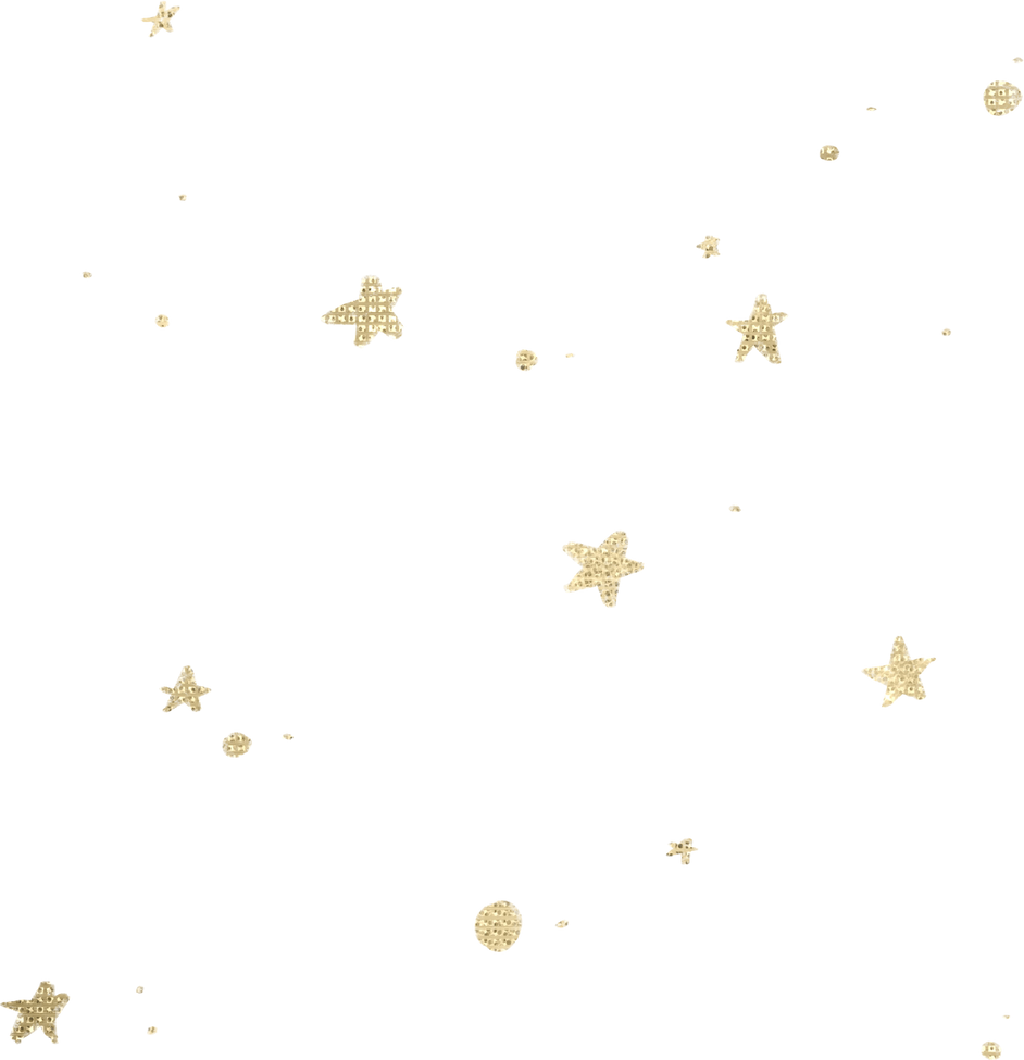 Gold Glitter Sparkle Stars Overlay PNG Clip Art